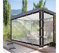 Panel rompevientos impermeable personalizable de PVC para exteriores con ojales, 200 x 350 cm, diseño C para todo tipo de clima