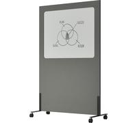 Panel rotulable Silva, móvil SMIT VISUAL, acero esmaltado / fieltro de PET
