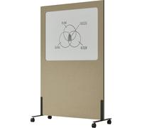 Panel rotulable Silva, móvil SMIT VISUAL, acero esmaltado / fieltro de PET