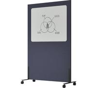 Panel rotulable Silva, móvil SMIT VISUAL, acero esmaltado / fieltro de PET