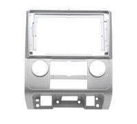 Panel Salpicadero Radio Coche De 9 Pulgadas 2 DIN para Ford para Escape 2007-2012 Estéreo Reproductor DVD Kit Marco para Panel Tablero Soporte para Consola Central(Plata)