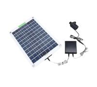 Panel Solar 100W 12V para Bomba de Agua, Kit con Caudal Máximo 800L/H, Elevación 5m, 3 USB y 1 Tipo C, Caja para 3 Baterías, sin Baterías incluidas, para Piscina