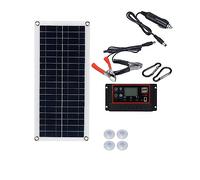 Panel solar 12V Controlador de celda for teléfono RV Cargador automóvil Suministro batería for exteriores Camping FáCil InstalacióN(With 50A Controller)