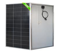 Panel solar 160W celda monocristalina 12V Panel solar rígido sólido fuerte vidrio templado, marco de aluminio de 30 mm Camping RV barco 160w 1200mm length