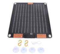 Panel Solar, 20W 5V 2A Ultra Delgado panel Solar Silicio Monocristalino con 2 Tipo C Salida, Ventosas, Cable Conexión, para Teléfonos Móviles, Tabletas, Cámaras
