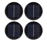 Panel solar 4PCS 6V 80MM Panel de células solares de silicio policristalino eficiente, portátil y redondo, redondo, para acampar al aire, jardinería, proyectos de bricolaje
