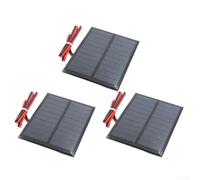 Panel solar 5V 1W Célula policristalina para tareas de ingeniería de estudiantes, chip de salida estable para luces de camino USB 100 x 70 mm (3 piezas)