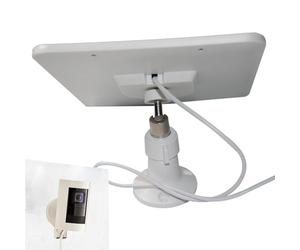 Panel Solar Cámara, Carga Rápida con Fijación Resistente al Agua, Panel Cargador para Cámara de 20W con Soporte Ajustable, para Hogar Exterior Puerta Principal Jardín de Entrada Almacén