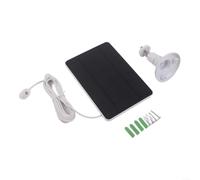 Panel Solar Cargador 4W Cable para Cámaras Panel Solar Cargador | para compacto 175x115mm, peso ligero, para fácil transporte, instalación para versátil, para ideal espacios pequeños(White)
