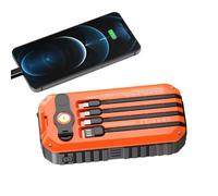 Panel Solar con batería portátil,Equipo de Supervivencia de Cuatro Modos | Power Bank Solar con manivela | para móvil cámara Tablet Acampada Senderismo mochilero Festival música