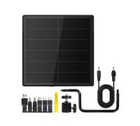 Panel Solar D5 de 5 W para Timbre de Cámara de Seguridad, Cargador de Batería Impermeable IP66 con Puerto CC 5,5 X 2,1, Salida de 5 V.