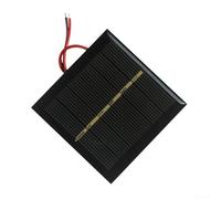 Panel solar de 0,6 W 3 V con cable para kits electrónicos, 65 x 65 mm, unidad policristalina negra para modelos