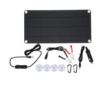 Panel solar de 10 W Cargador de batería solar de silicio monocristalino Compacto Durable Ligero Fácil de usar para carga de emergencia al aire Batería de 12 V