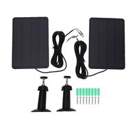Panel solar de 10 W, panel solar para cámara de seguridad, cargador solar recargable para exteriores, para Ring Battery Doorbell Plus Pro Video Doorbell 2 3 3Plus 4, ABS negro,