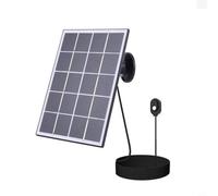 Panel solar de 10 W para Arlo para Pro 5S 4 3 para Ultra 2 - ABS + marco de PC - Solución de carga de cámara para todo tipo de clima (negro)