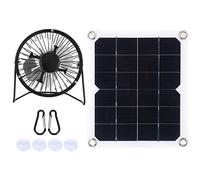 Panel solar de 10W Fan de enfriamiento Panel solar fotovoltaico Juego para casa para perros para mascotas caseras