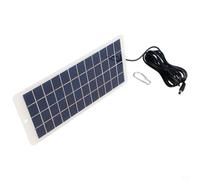Panel solar de 12 V 5 W con terminal DC 5521 y 300 cm de longitud de cable para fuente de alimentación continua a baterías de 12 V para iluminación de jardín