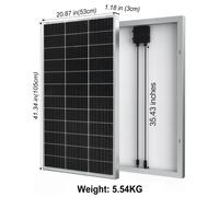 Panel Solar de 120W, 240W, 360W, 480W, Panel de vidrio rígido de 18V, célula Solar monocristalino, cargador de batería de 12V/24V, Kits de 1000W para techo del hogar 240W GLASS PANEL