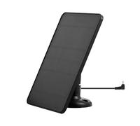 Panel Solar de 12W para Cámara, Cargador de Energía Solar a Prueba de Agua con Soporte Giratorio, Cable de 9.8 Pies, para la Cámara de Atención y Batería de Levas (Black)