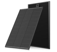Panel solar de 170 W, módulo solar monocristalino de alta eficiencia, marco de aluminio negro 12 V/24 V, ideal para central eléctrica de balcón, autocaravana, hangar, barco