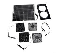 Panel solar de 30 W con ventiladores solares duales para ventilación al aire libre en invernaderos, caravanas, gallineros y casas de mascotas que proporcionan una liberación eficiente de calor