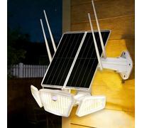 Panel Solar de 30W para Exteriores,Doble Banda,5.8G/2.4G,repetidor WiFi,luz Solar de jardín,Cobertura de 300m,batería de 30000 mAh,IP65, para Patio,Granja,Oficina,Uso Comercial (Blanco)