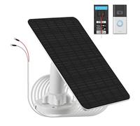 Panel solar de 3W con batería integrada de 4000mAh, IP65, cable de carga de 4,02m, solo compatible con Ring Video doorbell 3/4/3 Plus, Ring Battery Doorbell Plus/Pro Camera, instalación sencilla