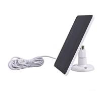 Panel solar de 4 W para Arlo Pro 4 para Ultra 2 Pro 3 5S | Placa de carga monocristalina con cable | Suministro de alimentación exterior de 5 V para cámaras de seguridad | Blanco (blanco)