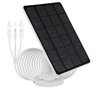 Panel solar de 5 V-3 W para cámara de seguridad con conectores micorUSB/Type-C/DC3513, IP65 impermeable, cable de carga de 3 m, compatible con Reolink argus3/3pro/pt altru/2/2E/eco/pro/pt 2k/pt/go/go