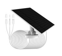 Panel solar de 5 V-6 W para cámara de seguridad con micorUSB/Type-C/DC3513, tres tipos de conectores, IP66 impermeable, cable de carga de 3 m, compatible con EUFYcam 2/2pro/2c/2c pro/E/3C/L20/L40/S40