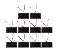 Panel solar de 5 V 60 mA, para proyectos de cargador solar de bricolaje y pequeñas aplicaciones electrónicas, diseño compacto y portátil (10 unidades)