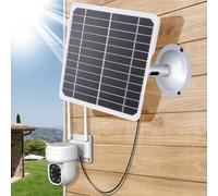 Panel solar de 5 V y 20 W para cámara de seguridad al aire libre con interfaz ajustable, cable de soporte de 360°, fuente de alimentación recargable IP66 para encuestas (tipo C)
