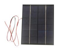 Panel solar de 6 V/12 V 5,2 W/5 W con pegamento de goteo de alambre, placa de epoxi solar, panel de polisilicio, módulo de sistemas solares, panel solar duradero con alambre