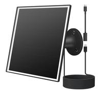 Panel solar de 6W para cámara de seguridad al aire libre con puerto Micro USB y USB-C, cargador de panel solar para cámara de batería. Es compatible con Eufy/Wyze/Reolink con salida DC 5V