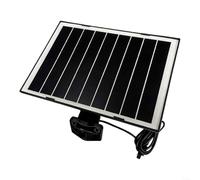 Panel solar de 7W para aplicaciones de cámara de seguridad con clasificación de protección IP65 Núcleo de silicio monocristalino y base de montaje ajustable (blanco)