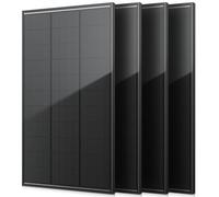 Panel solar de 800 W, módulo PV de 12 V, tecnología SMBB, panel solar monocrystaline de alta eficiencia, marco de aluminio negro completo, ideal para Balcony Power Plant, Motorhome (200 W x 4)