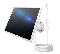 Panel solar de 8W para cámara de seguridad al aire libre. Cargador de panel solar 5V Micro USB y USB - C. Compatible con Eufy/Wyze/Reolink, Cable de 9,8 pies. Carga rápida
