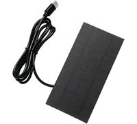 Panel solar de ahorro de espacio de 1,2 W 5 V con puerto tipo C integrado, panel de carga fotovoltaico portátil para carga de teléfono, luces LED y kit de iluminación solar Fuente de alimentación