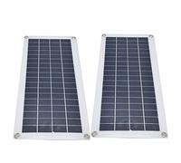 Panel solar de silicio monocristalino de 2x10 W, kit de cargador de batería de emergencia, panel fotovoltaico, salida USB, cargador portátil para RV, coche, camping al aire