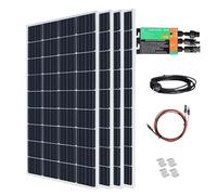 Panel Solar De Vidrio 800W, Sistema Fotovoltaico, For Balcón, Hogar, Microinversor Enchufe En Red Suministro Energía Eficiente Fiable(800w plug and play)