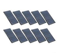 Panel solar en miniatura de 5 V, 60 mA, paquete de 10 módulos policristalinos de 68 x 37 mm para carga de baterías, kits de bricolaje