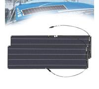 Panel Solar Flexible 100W IP67 Módulos Solares Monocristalinos Panel Solar Mono Flexible 100 Vatios, para Vehículos Recreativos/Techos/Barcos,black