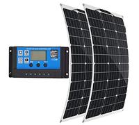 Panel solar flexible de 400 W, monocristalino, plegable, cargador fuera de la red para vehículos recreativos marinos, cabina, furgoneta, coche, superficies irregulares