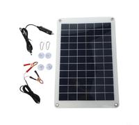 Panel solar flexible de 50 W, 18 V, energía al aire libre, para senderismo, pesca, viajes, hoja policristalina flexible con clips, 420 x 280 mm