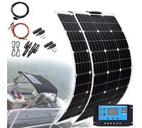 Panel Solar Flexible Monocristalino De 2 * 80W, Siste ma De EnergíA Solar, para RV/Barcos De Pesca/CabañAs/Tiendas De CampañA 40AController