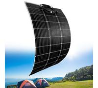 Panel solar flexible, panel solar monocristalino ligero de 150 W/200 W for autocaravanas, caravanas, caravanas, barcos, techos, superficies irregulares, sistemas fuera de la red(200W)
