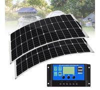 Panel Solar Flexible Placa Solar Monocristalino Fotovoltaico para Barcos, Remolques, Autocaravana, Camper, Caravana, Batería y Superficies Irregulares(2x500W)