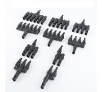 Panel solar fotovoltaico, conector de rama en T, 50 A, 1500 V, IP67, cobre estañado, bloqueo rápido para cable fotovoltaico, sistema de cableado paralelo, color negro