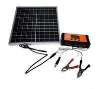 Panel solar fotovoltaico impermeable de 12 W con puerto de conexión rápida CC y diseño para una generación eficiente fuera de la red en climas duros (10 A)