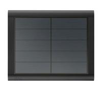 Panel solar (L x An x Al: 20,5 x 1,2 x 16,9 cm, Negro)
